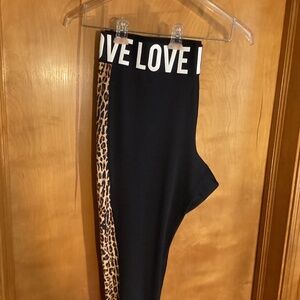 Material Girl Active LOVE Black Leggings 2X